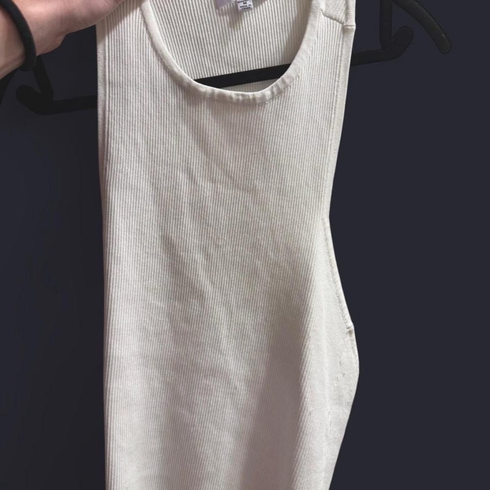 525 x REVOLVE Open Back Tank in Bleach White